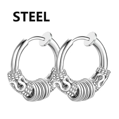 1Pair Fashion Cross Pendant Ear Clip Non Piercing Earrings Fake Earrings Gift for Men Women Jewelry - 7DAY'S