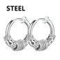 1Pair Fashion Cross Pendant Ear Clip Non Piercing Earrings Fake Earrings Gift for Men Women Jewelry - 7DAY'S
