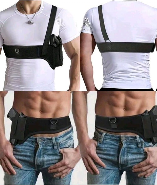 1pc Deep Conceal Shoulder Gun Holster, Unisex Armpit Pistol Holster, Adjustable For Left And Right Shoulder - 7DAY'S