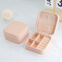 1PC Jewelry Organizer Display Travel Jewelry Zipper Case Boxes Earrings Necklace Ring Portable Jewelry Box Leather Storage - 7DAY'S