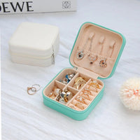 1PC Jewelry Organizer Display Travel Jewelry Zipper Case Boxes Earrings Necklace Ring Portable Jewelry Box Leather Storage - 7DAY'S