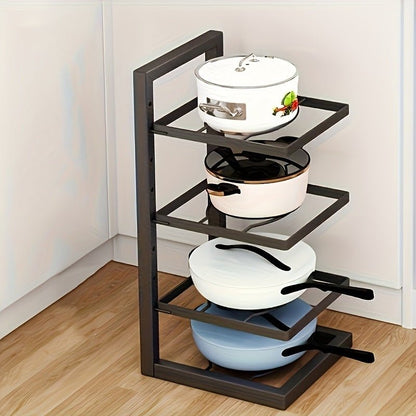 1PC Pot Rack Pot Storage Kitchen Stainless Steel Rack Layered Shelves Under Sink Multi - Layer Household Cabinet - 7DAY'S