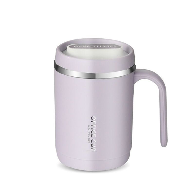 1pc Stainless Steel Cups With Lid; 16 Oz 304 Stainless Steel Tumblers Durable Coffee Mug With Splash Proof Sliding Lid; Drink With Lid Open; Non - Insulated Mug; Without Straw - 7DAY'S