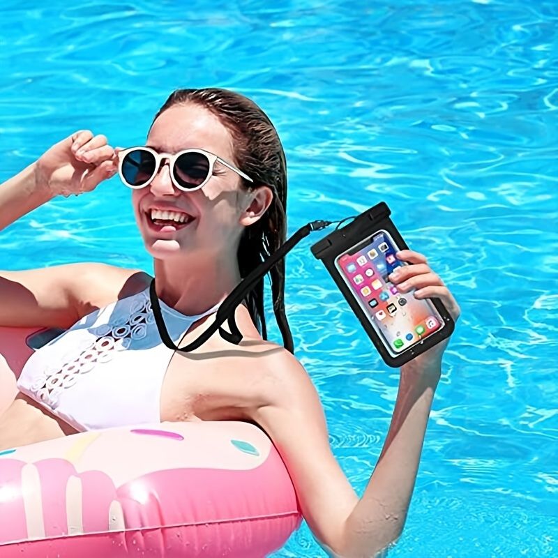 1pc Waterproof Cell Phone Pouch; Universal Sealing Case For Beach Swimming - 7DAY'S