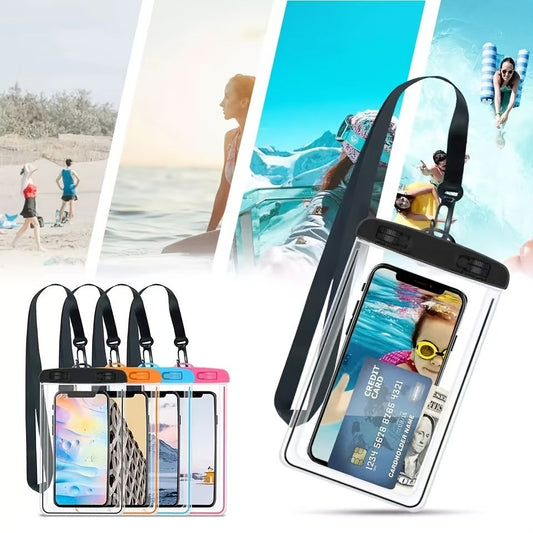 1pc Waterproof Cell Phone Pouch; Universal Underwater Sealing Case For Beach Swimming Pool - 7DAY'S
