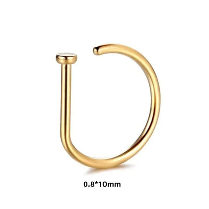 1pc Women Men Fake Piering Nose Ring Earrings, Fashion Punk Non Piercing Nose Clip Stainless Steel Septum Body Jewelry - 7DAY'S