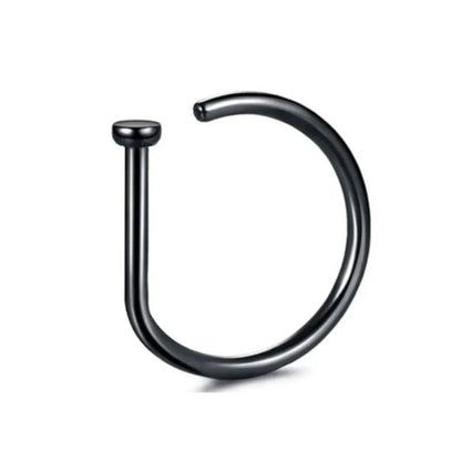 1pc Women Men Fake Piering Nose Ring Earrings, Fashion Punk Non Piercing Nose Clip Stainless Steel Septum Body Jewelry - 7DAY'S