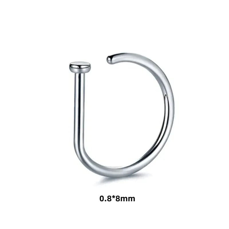 1pc Women Men Fake Piering Nose Ring Earrings, Fashion Punk Non Piercing Nose Clip Stainless Steel Septum Body Jewelry - 7DAY'S