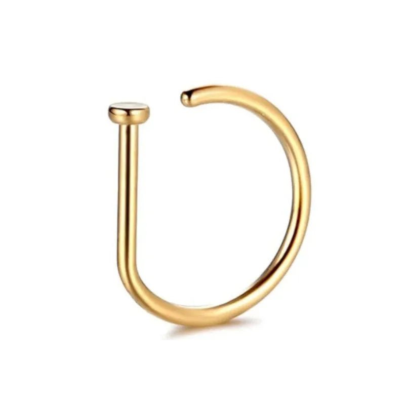 1pc Women Men Fake Piering Nose Ring Earrings, Fashion Punk Non Piercing Nose Clip Stainless Steel Septum Body Jewelry - 7DAY'S