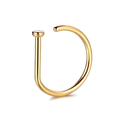 1pc Women Men Fake Piering Nose Ring Earrings, Fashion Punk Non Piercing Nose Clip Stainless Steel Septum Body Jewelry - 7DAY'S
