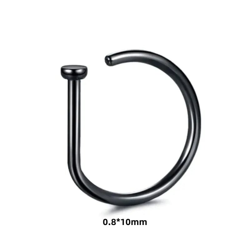 1pc Women Men Fake Piering Nose Ring Earrings, Fashion Punk Non Piercing Nose Clip Stainless Steel Septum Body Jewelry - 7DAY'S