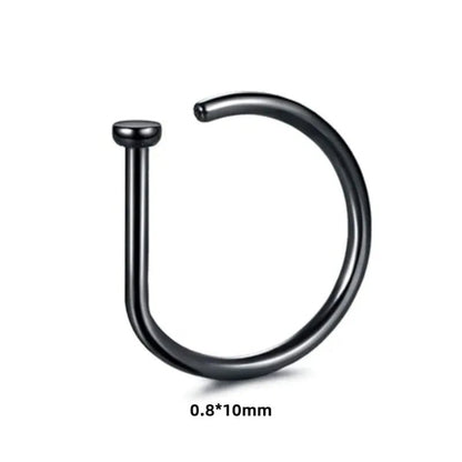 1pc Women Men Fake Piering Nose Ring Earrings, Fashion Punk Non Piercing Nose Clip Stainless Steel Septum Body Jewelry - 7DAY'S