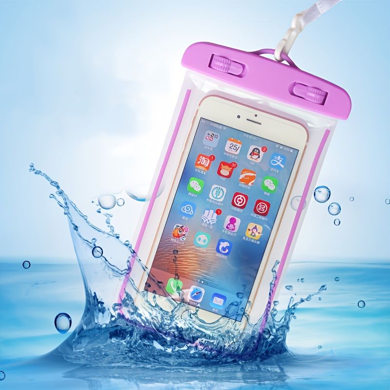1pcs Luminous PVC Cell Phone Waterproof Bag Transparent Fluorescent Diving Waterproof Case - 7DAY'S