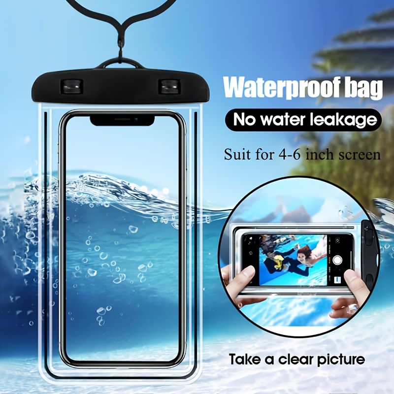 1pcs Luminous PVC Cell Phone Waterproof Bag Transparent Fluorescent Diving Waterproof Case - 7DAY'S