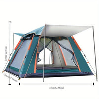 2 - 3 Person Camping Tent Outdoor Foldable Waterproof Tent with 2 Mosquito Nets Windows Carrying Bag for Hiking Climbing Adventure Fishing - 7DAY'S