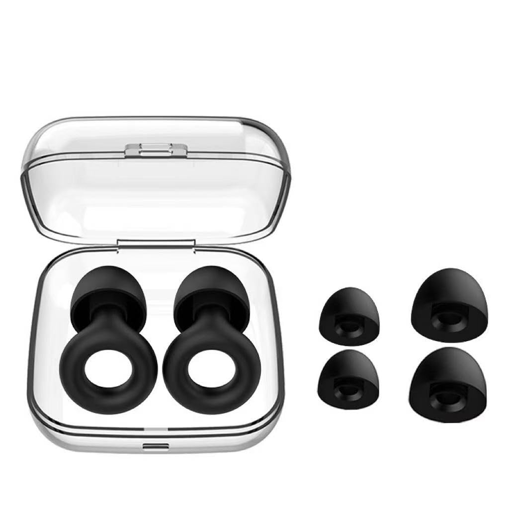 2 Earplugs - 24 dB Noise Reduction for Sleep, Focus & Travel, Soft - Touch Comfort, 1 Pair with Case（Super Good qualiey） (Red, One Size) - 7DAY'S