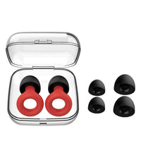 2 Earplugs - 24 dB Noise Reduction for Sleep, Focus & Travel, Soft - Touch Comfort, 1 Pair with Case（Super Good qualiey） (Red, One Size) - 7DAY'S
