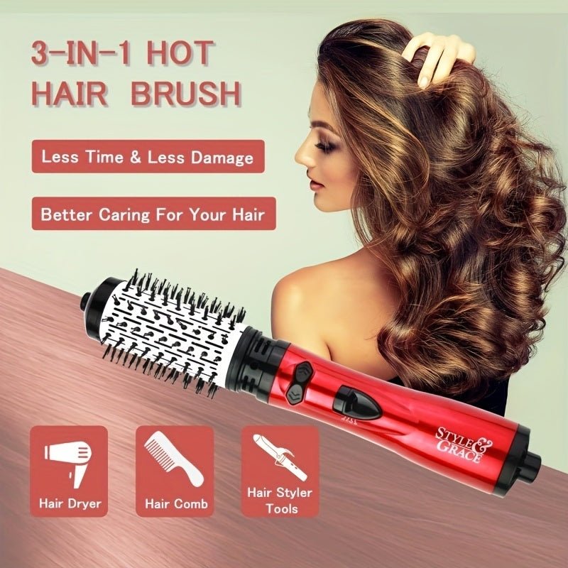 2 - in - 1 Electric Rotating Curling Comb and Hair Dryer for Salon - Quality Styling at Home - 7DAY'S