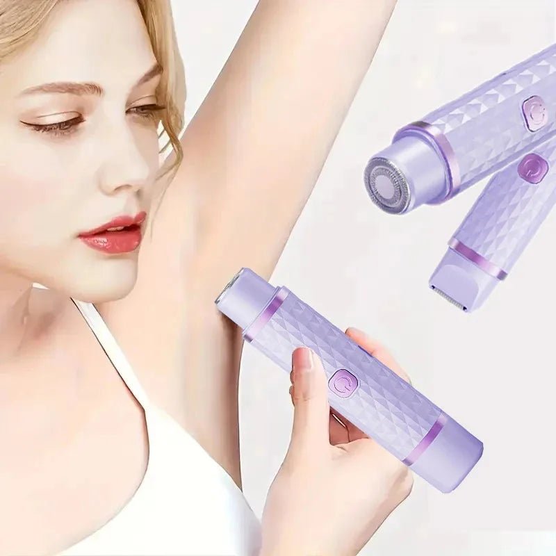 2 - in - 1 women's electric shaver - suitable for dry and wet hair removal on bikinis, eyebrows, face, legs, and armpits. - 7DAY'S