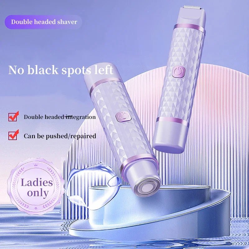 2 - in - 1 women's electric shaver - suitable for dry and wet hair removal on bikinis, eyebrows, face, legs, and armpits. - 7DAY'S