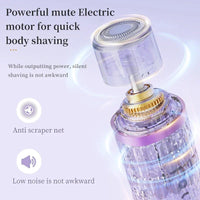 2 - in - 1 women's electric shaver - suitable for dry and wet hair removal on bikinis, eyebrows, face, legs, and armpits. - 7DAY'S