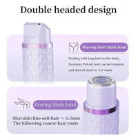 2 - in - 1 women's electric shaver - suitable for dry and wet hair removal on bikinis, eyebrows, face, legs, and armpits. - 7DAY'S