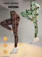 2 Pack Tie - dye Hollow High - waist Butt - lifting Women's Fitness Pants, Women's Tie Dye Cutout Tights Workout Yoga Leggings - 7DAY'S