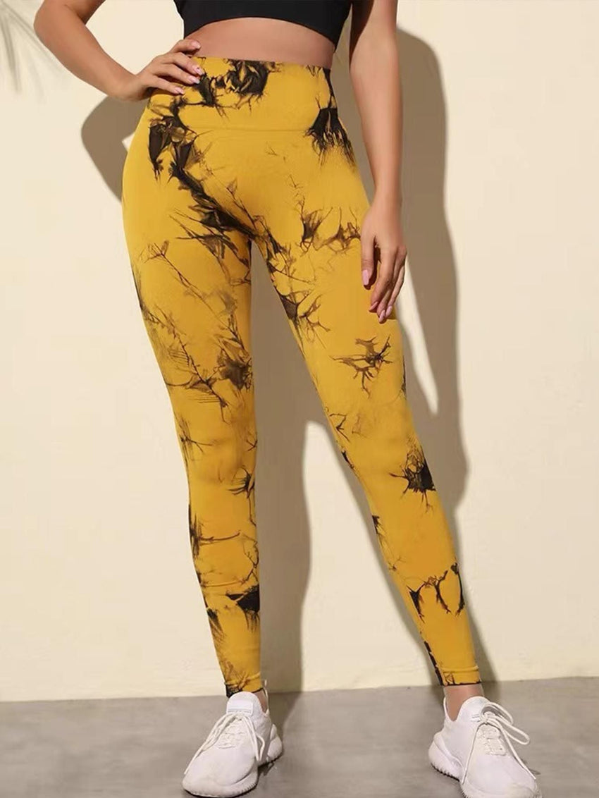 2 Pack Tie Dye Workout Seamless Leggings For Women High Waist Gym Leggings Yoga Pants, Seamless Leggings For Women High Waist Yoga Pants, Scrunch Butt Lifting Elastic Tights - 7DAY'S