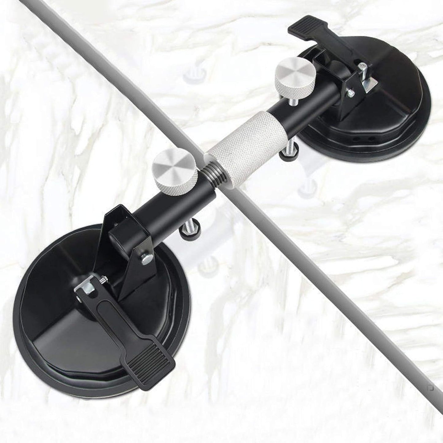 2 Pack Vacuum Suction Cup Glass Lifter Ceramic Tile Sucker Plate Horizontal Suction 110lbs Max Floor Lifting Tool - 7DAY'S