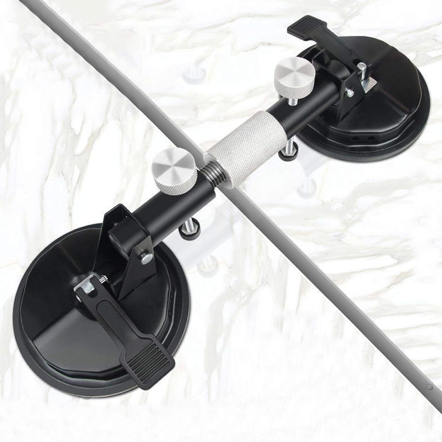 2 Pack Vacuum Suction Cup Glass Lifter Ceramic Tile Sucker Plate Horizontal Suction 110lbs Max Floor Lifting Tool - 7DAY'S