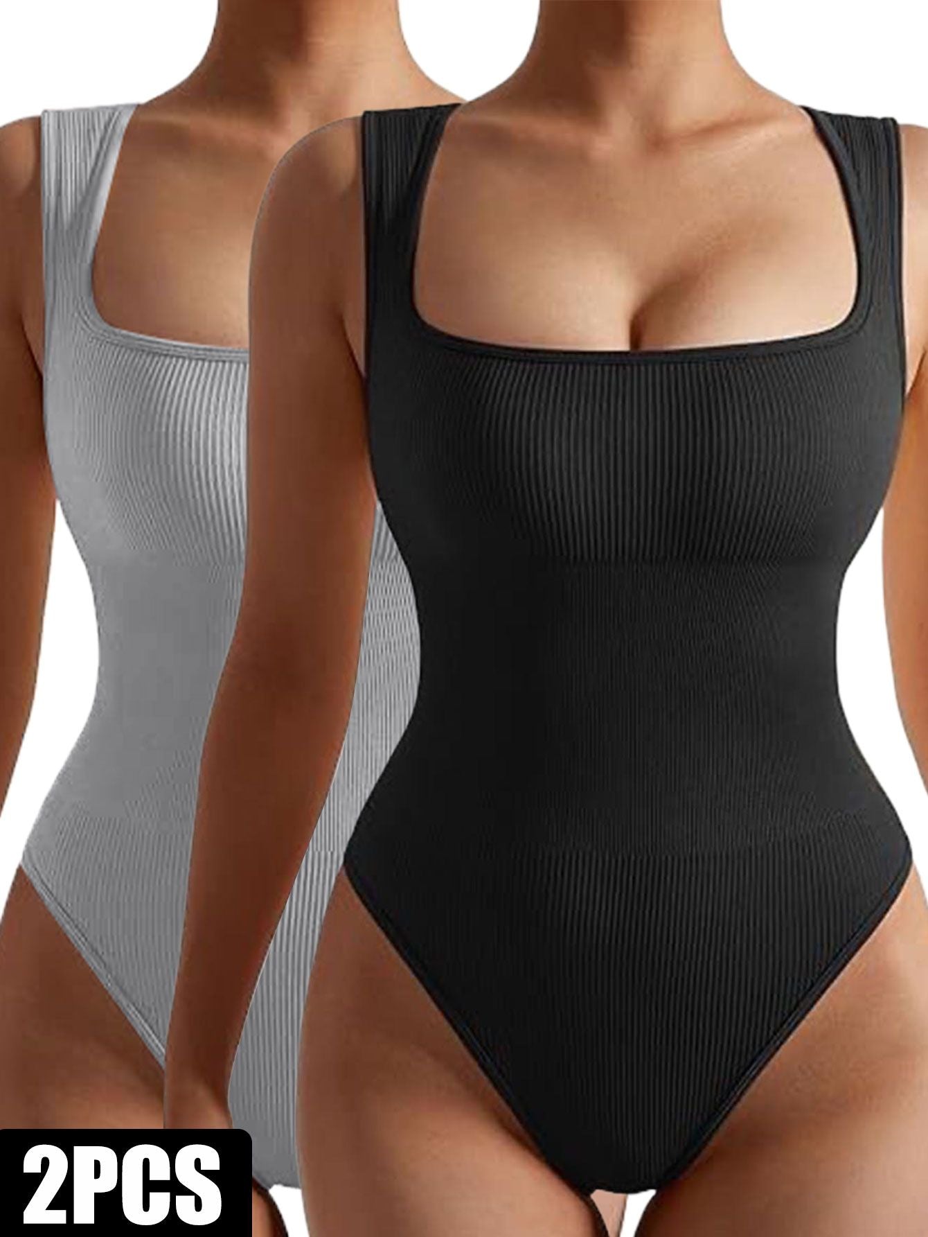 2 Pack Womens, One Piece Jumpsuits For Women, Ribbed Workout Tops For Women Clothing, Seamless Tank Tops Rompers - 7DAY'S