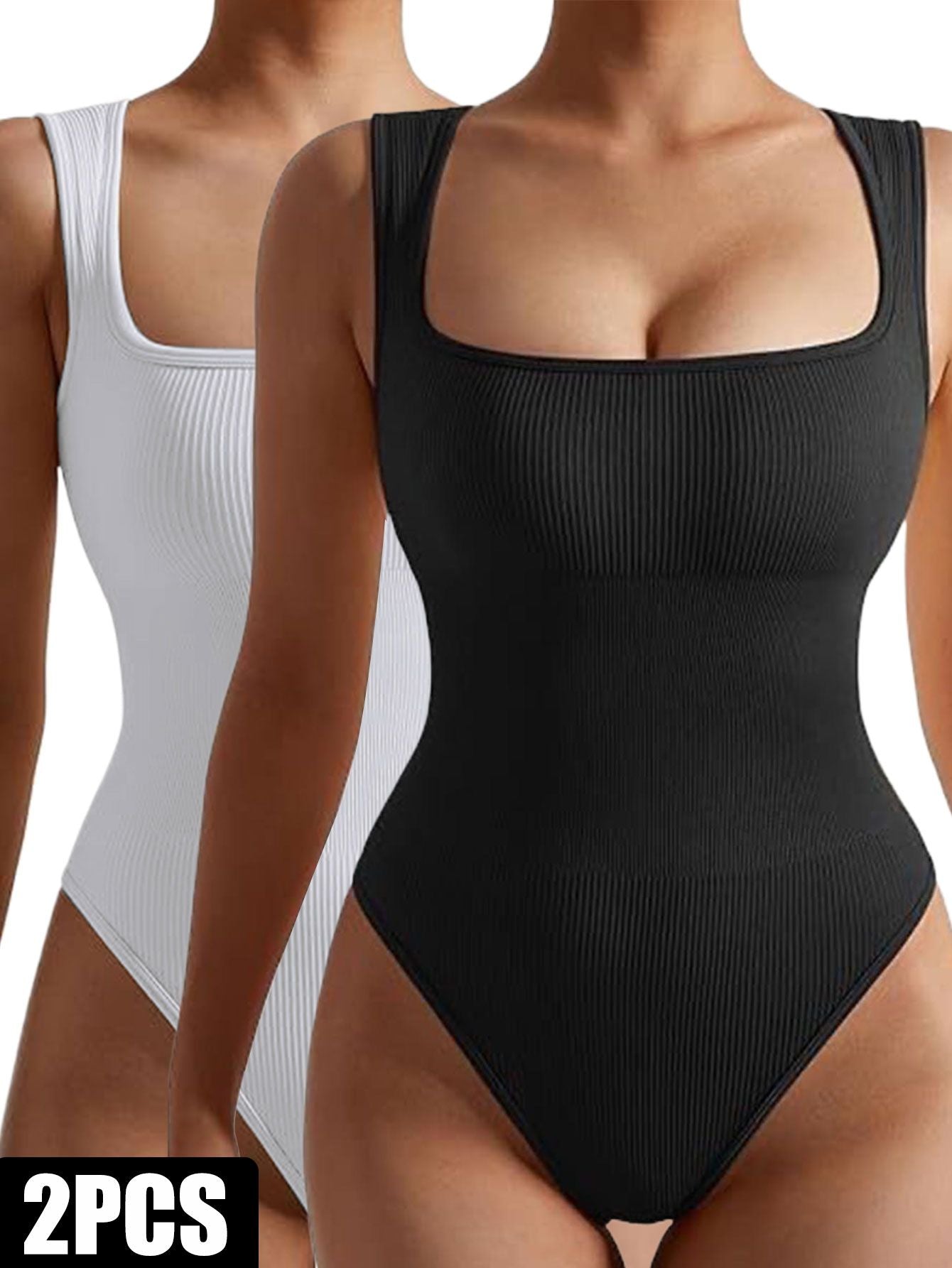 2 Pack Womens, One Piece Jumpsuits For Women, Ribbed Workout Tops For Women Clothing, Seamless Tank Tops Rompers - 7DAY'S