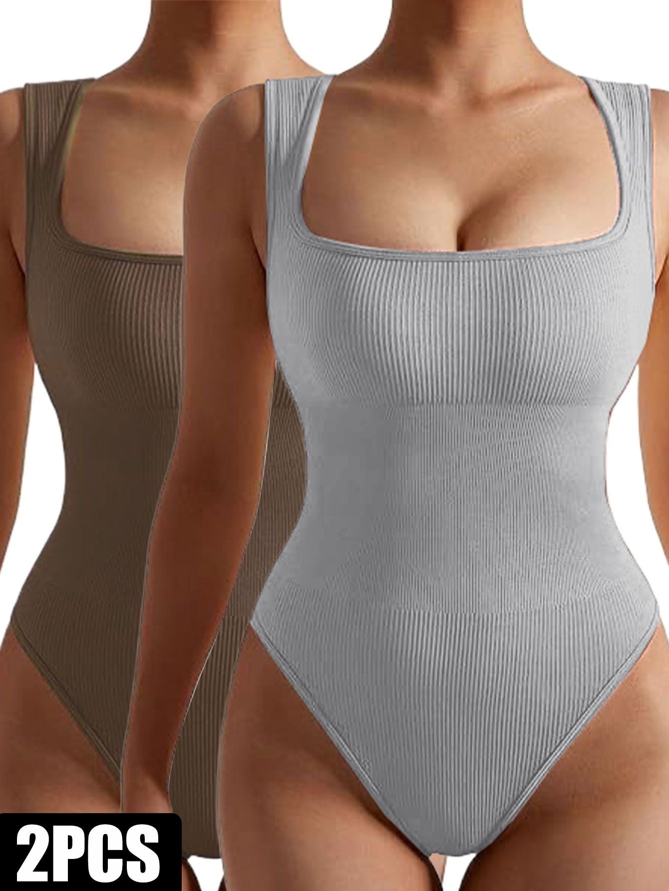 2 Pack Womens, One Piece Jumpsuits For Women, Ribbed Workout Tops For Women Clothing, Seamless Tank Tops Rompers - 7DAY'S
