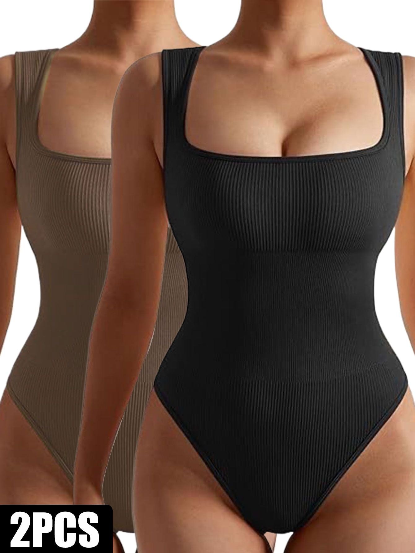 2 Pack Womens, One Piece Jumpsuits For Women, Ribbed Workout Tops For Women Clothing, Seamless Tank Tops Rompers - 7DAY'S