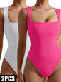 2 Pack Womens, One Piece Jumpsuits For Women, Ribbed Workout Tops For Women Clothing, Seamless Tank Tops Rompers - 7DAY'S
