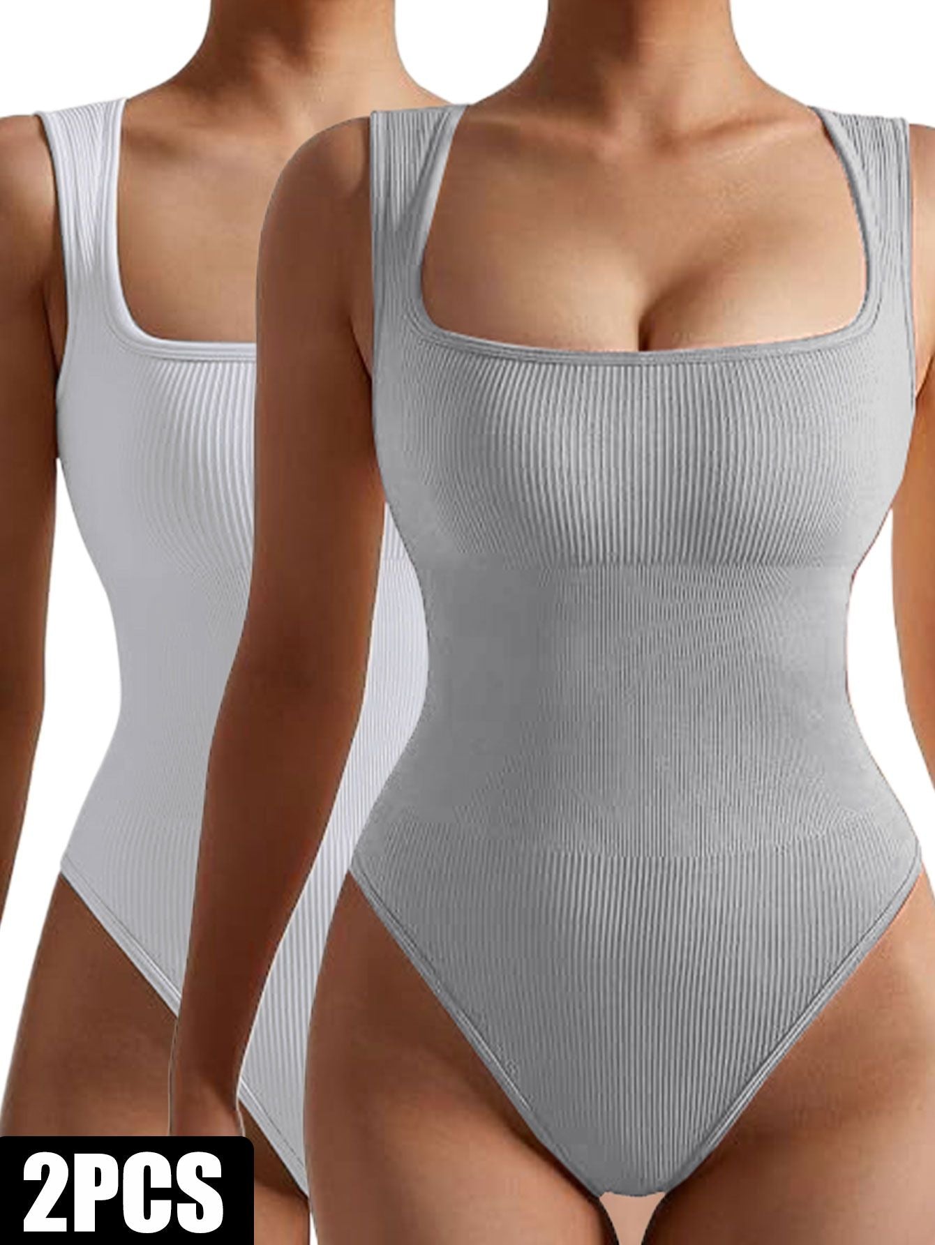 2 Pack Womens, One Piece Jumpsuits For Women, Ribbed Workout Tops For Women Clothing, Seamless Tank Tops Rompers - 7DAY'S