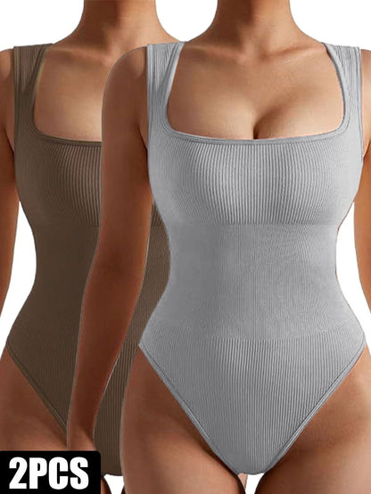 2 Pack Womens, One Piece Jumpsuits For Women, Ribbed Workout Tops For Women Clothing, Seamless Tank Tops Rompers - 7DAY'S