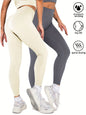 2 Pack Womens Seamless Ribbed Leggings Soft Slimming Yoga Pants, Ribbed Yoga Pants High Waisted Gym Leggings Sport Women Fitness Seamless Female - 7DAY'S