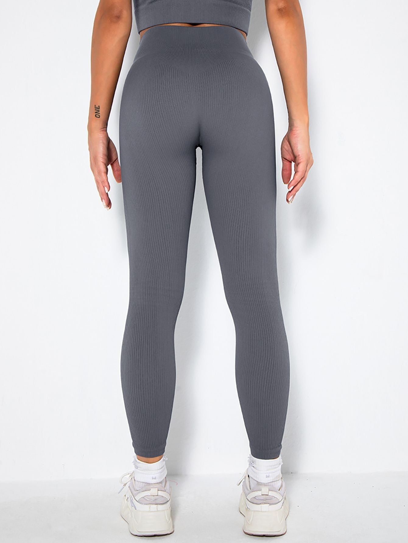2 Pack Womens Seamless Ribbed Leggings Soft Slimming Yoga Pants, Ribbed Yoga Pants High Waisted Gym Leggings Sport Women Fitness Seamless Female - 7DAY'S