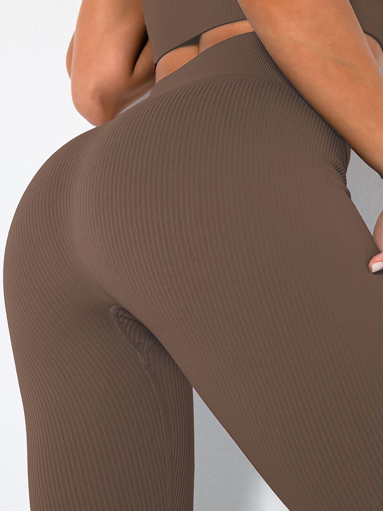 2 Pack Womens Seamless Ribbed Leggings Soft Slimming Yoga Pants, Ribbed Yoga Pants High Waisted Gym Leggings Sport Women Fitness Seamless Female - 7DAY'S