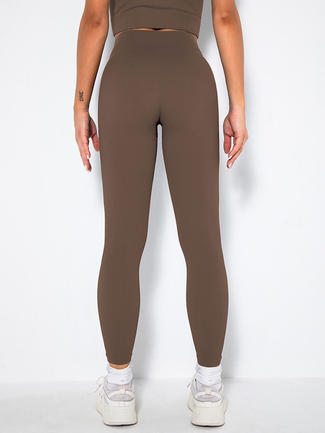 2 Pack Womens Seamless Ribbed Leggings Soft Slimming Yoga Pants, Ribbed Yoga Pants High Waisted Gym Leggings Sport Women Fitness Seamless Female - 7DAY'S