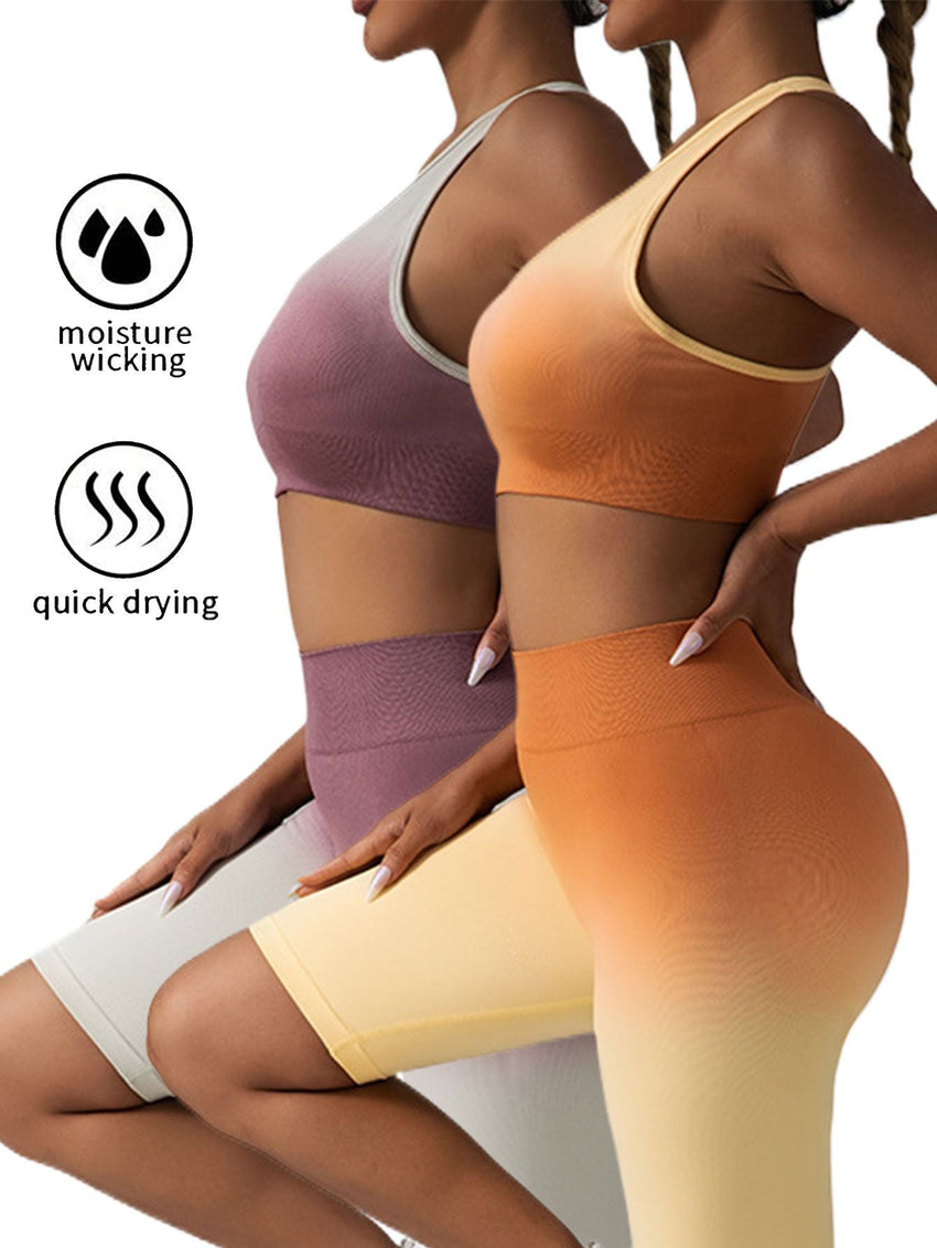 2 Pack Y Back Sports Bras For Women Spaghetti Thin Strap Workout Bras Wirefree Padded Racerback Yoga Bras - 7DAY'S