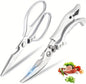 2 - Pcs Kitchen Scissors Set, All - Purpose Heavy - Duty Kitchen Shears with Anti - Slip Handle & Safety Lock（Super good qualiey） - 7DAY'S