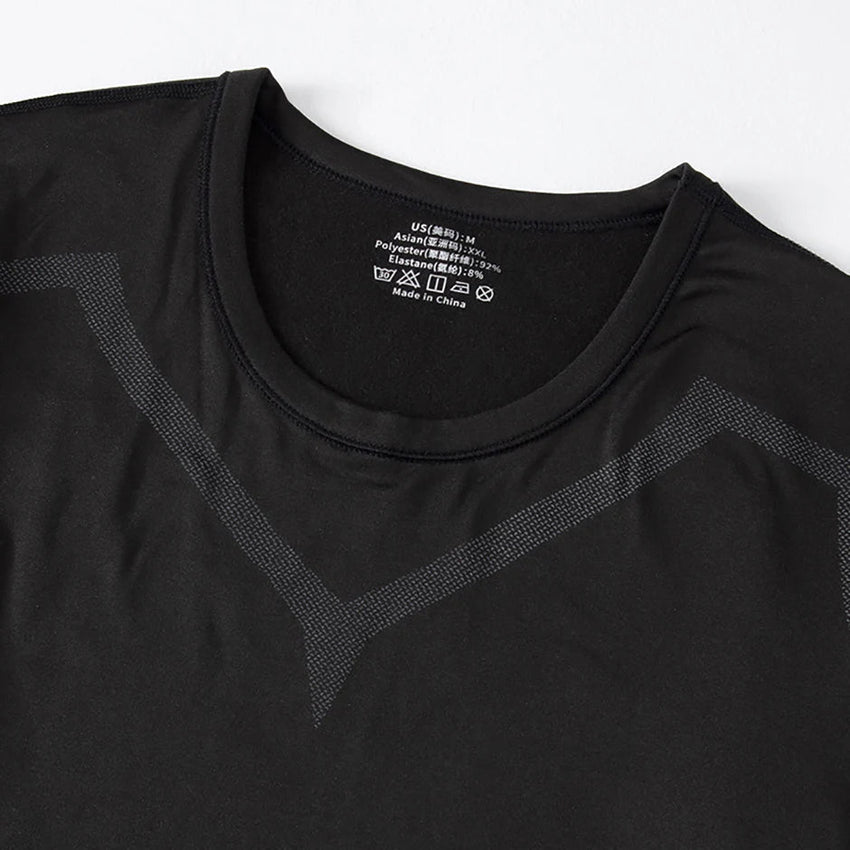 2 - piece men's tight warm long - sleeved trousers suit for autumn and winter men's fitness pants shirt running yoga athletes' sport - 7DAY'S