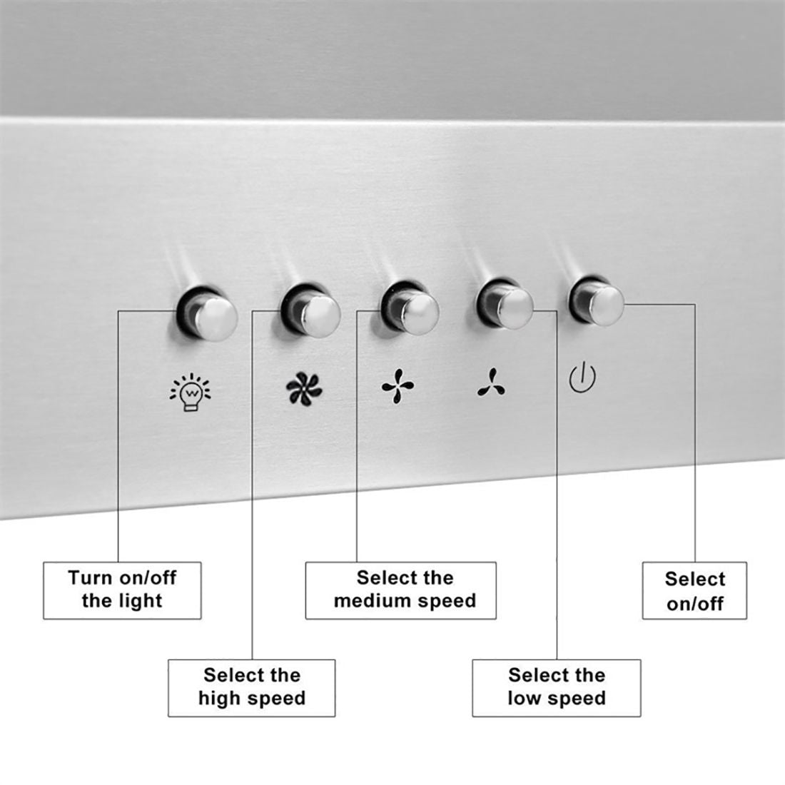 20" Built - In/Insert Range Hood 600CFM Kitchen Vent LEDs Convertible Fan Sliver - 7DAY'S