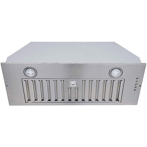 20" Built - In/Insert Range Hood 600CFM Kitchen Vent LEDs Convertible Fan Sliver - 7DAY'S