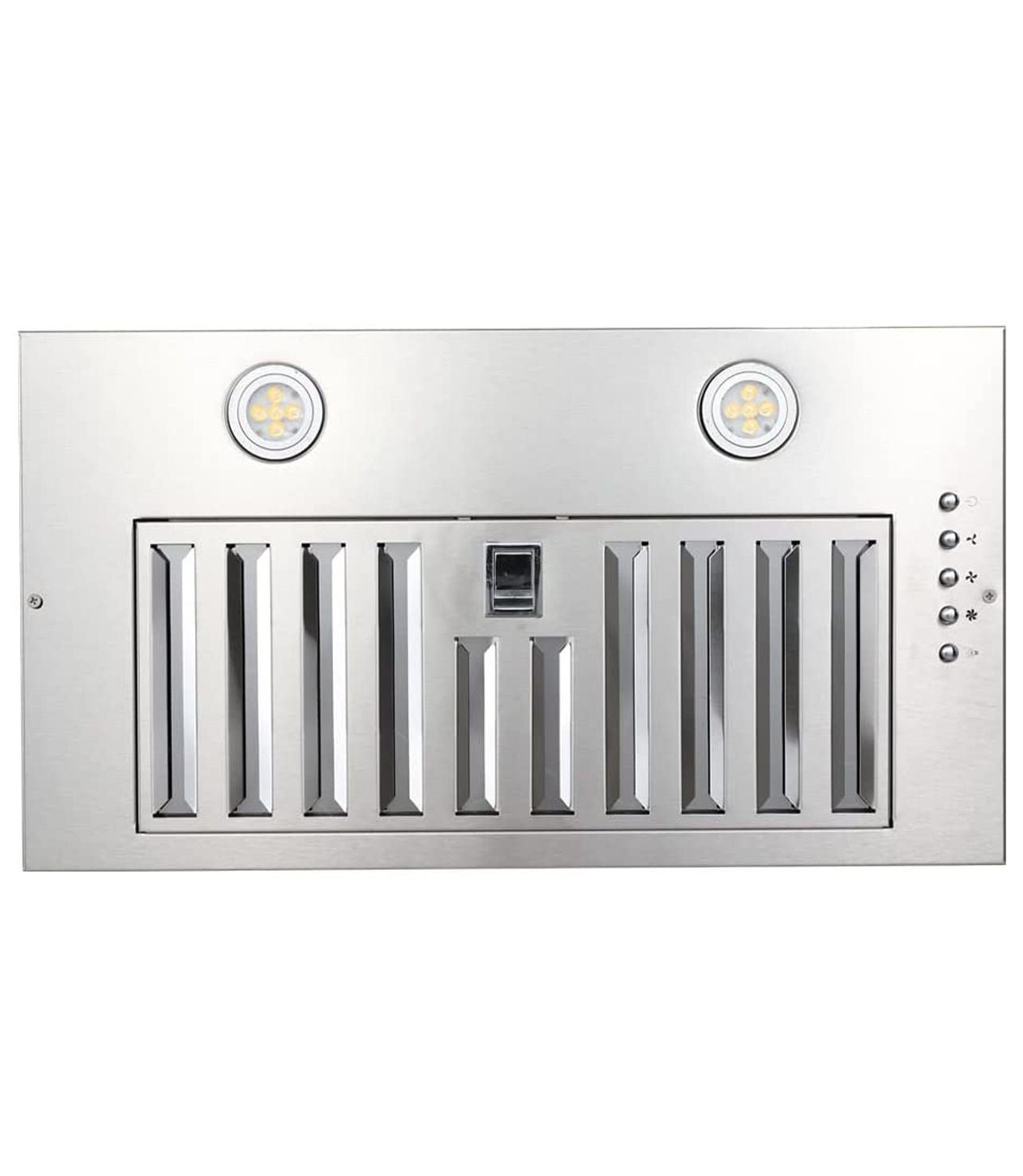20" Built - In/Insert Range Hood 600CFM Kitchen Vent LEDs Convertible Fan Sliver - 7DAY'S