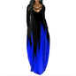 2021 Autumn and Winter New Women's Clothing Loose Long - sleeved Pocket Printed Long Dress - 7DAY'S
