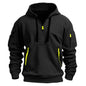 2024 New Multi Pocket Zipper Fleece Hooded Casual Shirt for Men and Women Plus Size Loose Pullover Fashion Sweatshirt top - 7DAY'S