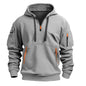 2024 New Multi Pocket Zipper Fleece Hooded Casual Shirt for Men and Women Plus Size Loose Pullover Fashion Sweatshirt top - 7DAY'S